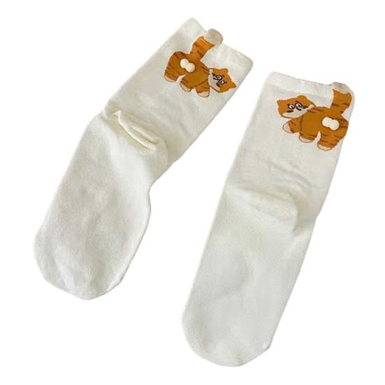 Cat Socks with Balls Funny Cat Ball Socks Stretchy Crew Socks Cute Casual Socks Christmas Birthday Gift for Cat Lovers