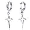 . Простые Асимметричные Серьги-пусеты в виде креста и звезды, Легкая роскошь, Темперамент, Дизайн высокого класса, Женские