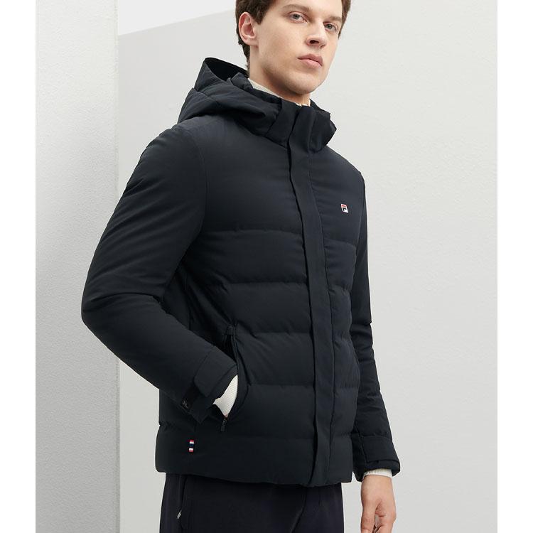 Fila 2023 Зима Новинка Базовая Простая Удобная Повседневная Теплая Пуховая Куртка Мужская Верхняя Одежда Легендарно-Синий F11M341904F-NV