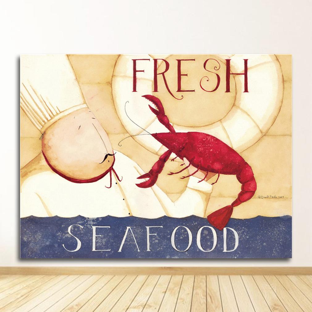 Кофейня холст украшение дома без рамки мультфильм аниме ресторан живопись пекарня повар плакат кухня настенная живопись печать картина