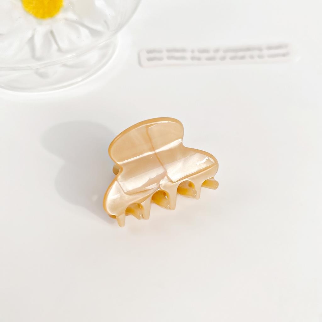 Милая и нежная мини-арка 3 см, маленькая заколка для волос, простая цветная заколка-акула из ацетата, аксессуары для волос для женщин, девушек