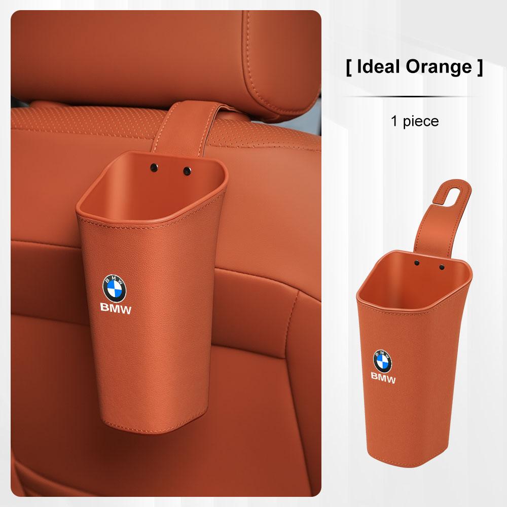 Car Door Storage Box For BMW M M1 M3 M5 E90 E60 E39 F30 F10 E87 G30 G20 X1 X3 X5 Hanger Cup Holder Waterproof Leather Trash Can EN0