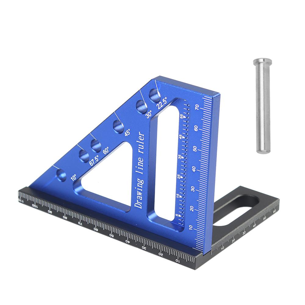 1 шт. плотницкая линейка для разметки квадратных отверстий 22,5-90 градусов измерительная линейка с угловым штифтом строительный прецизионный деревообрабатывающий инструмент