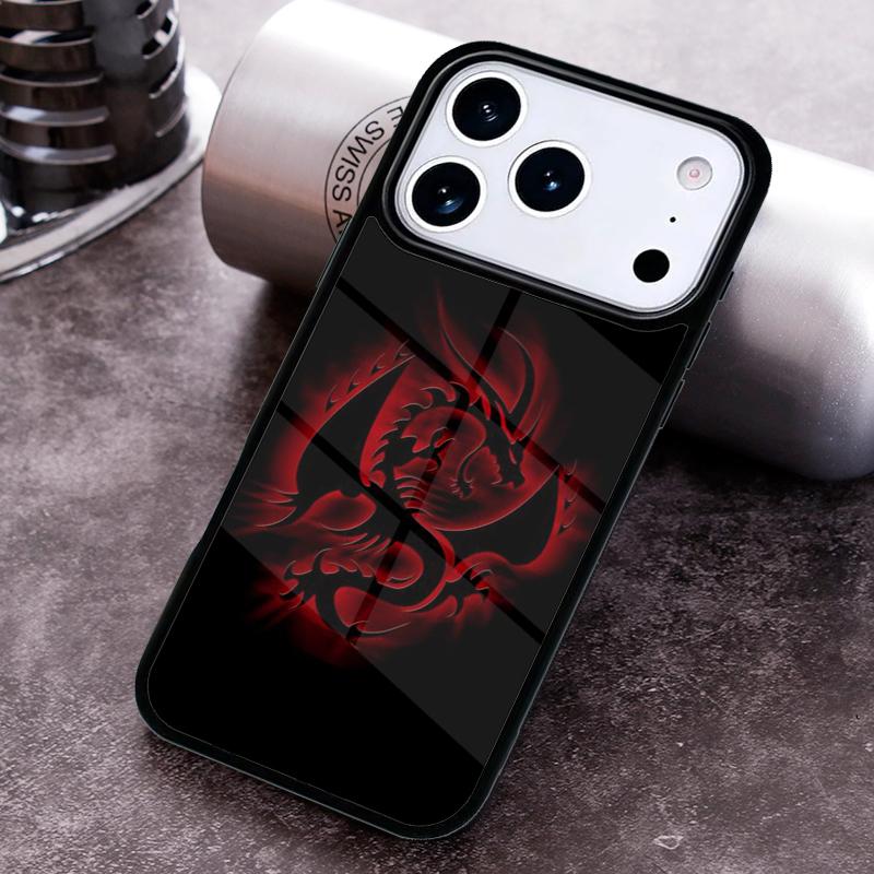 Мягкий чехол для телефона Красный Дракон для iPhone 17 16 15 Pro Max Air 14 13 12 11 Plus Ударопрочный чехол Capa