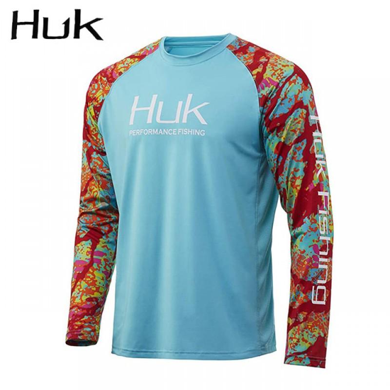 Mens Quick-Dry UV Protection Fishing Shirt Lightweight Breathable Long Sleeve Summer Outdoor Angling Sports