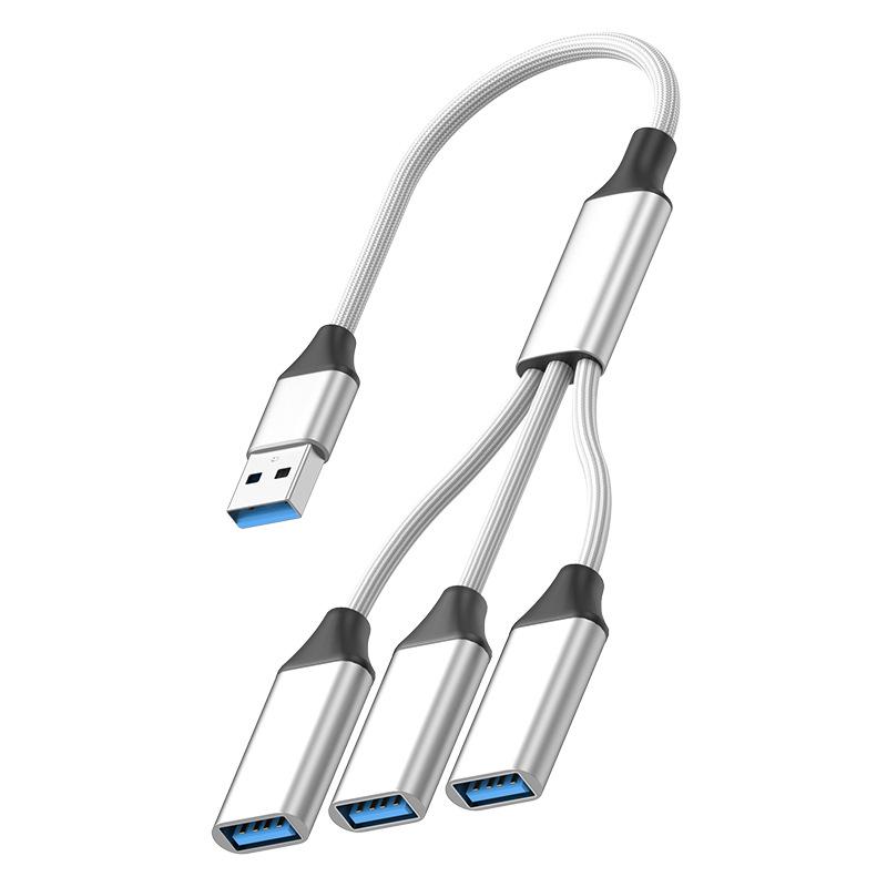 Разветвитель-хаб Type-C на 3 порта USB 3.0 для клавиатуры и мыши, OTG-адаптер