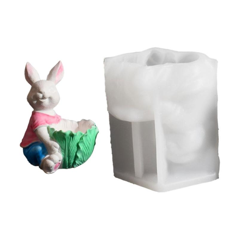 Easy Releases Silicone Rabbits Mould For Artisanal Craft And Decorations