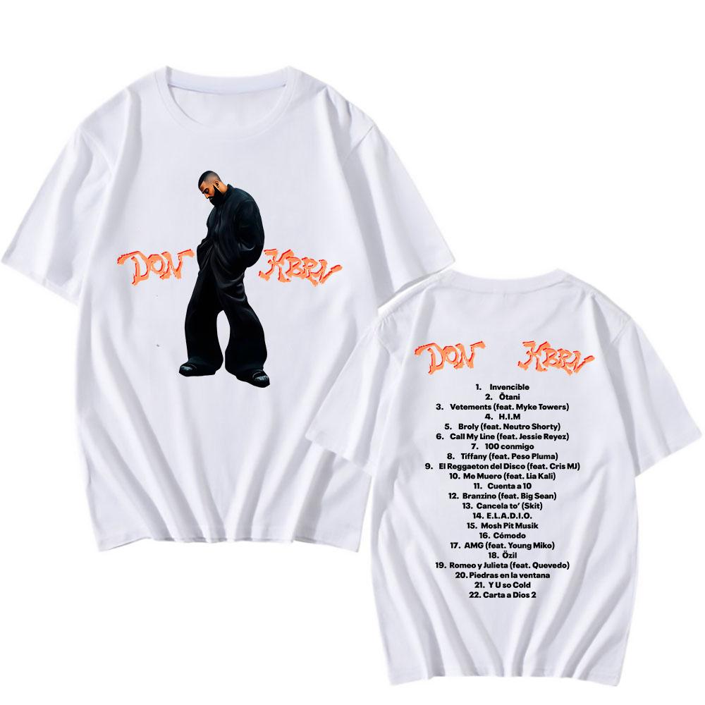 New Eladio CarriN Unisexs 100Cotton Shirt Y2k Album Graphic Tshirts Hiphop Style Fashion Hawaiian Luxury Unisex Popular TShirt