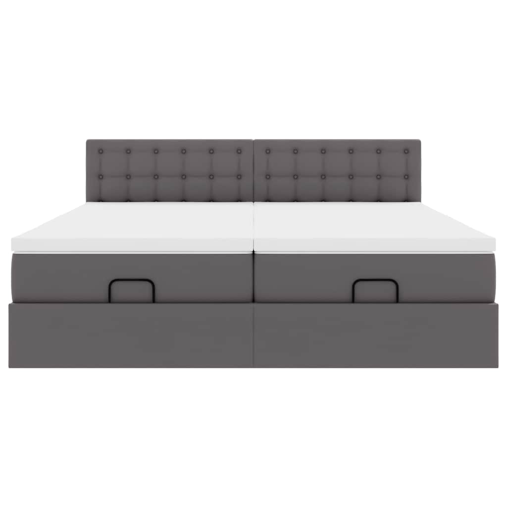 Ottoman Bed with Mattress Light Grey 90x190 cm Velvet