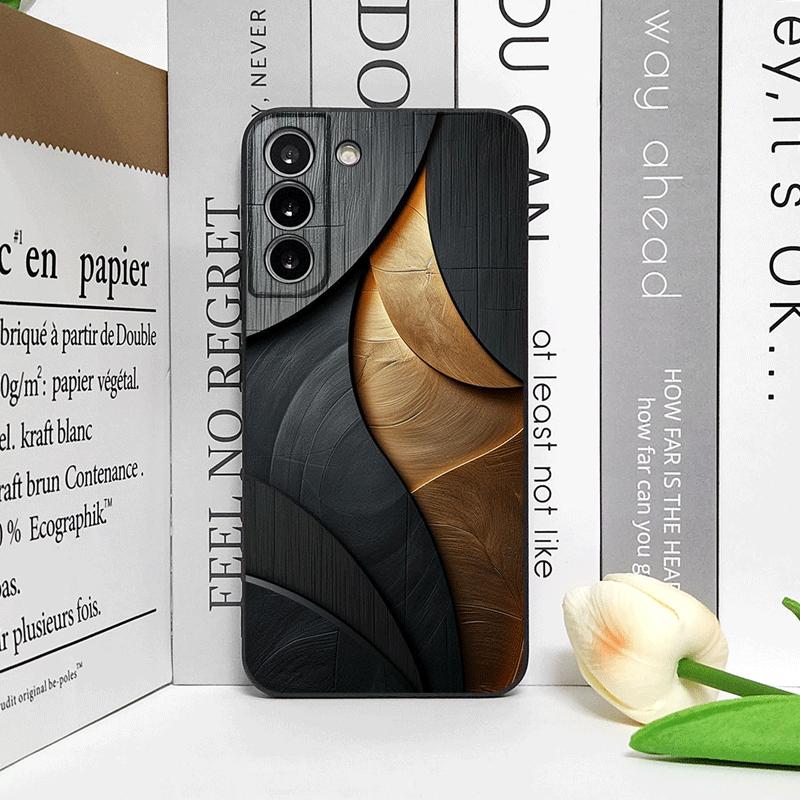 Художественный Механический Узор под Дерево Чехол для Телефона для Samsung Galaxy S25 S24 S23 Ultra S22 Plus S21 FE A55 5G Мягкие Силиконовые Чехлы