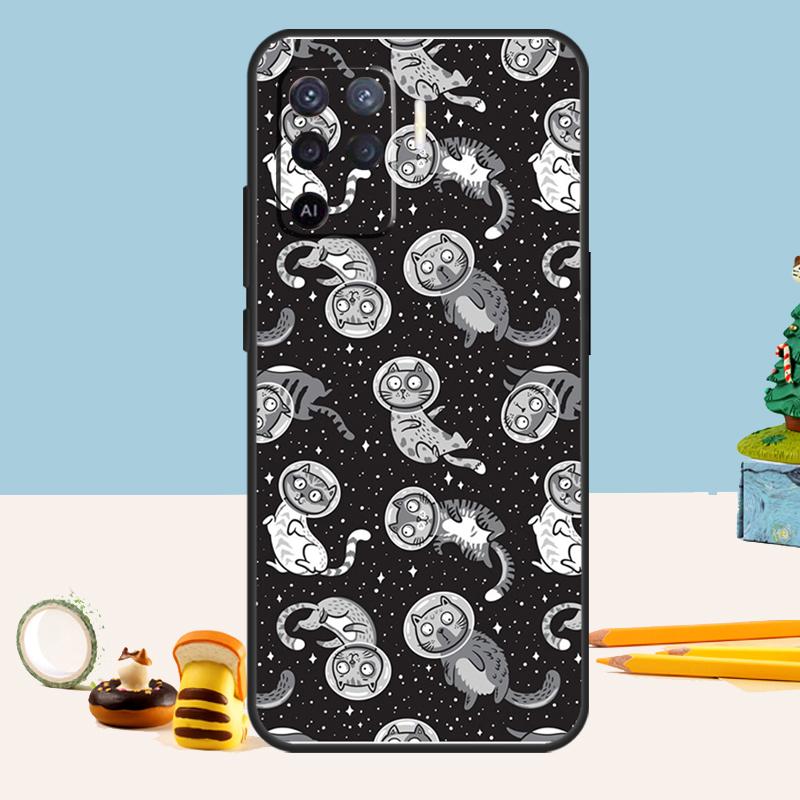 Чехол с изображением НЛО, инопланетного кота, вселенной Для Oppo A5 A6 Pro A15 A16 A76 A96 A17 A57 A98 A58 A78 A18 A38 A54 A74 A94 A40 A60 A80