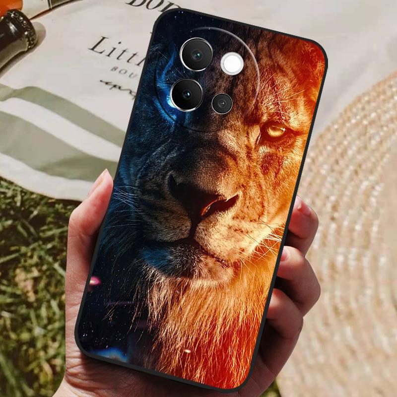 Чехол для VIVO V40 Lite 5G Мягкая силиконовая накладка Черный бампер ТПУ Для чехлов на телефон Vivo V40 Lite 5G V40Lite Ударопрочные задние крышки