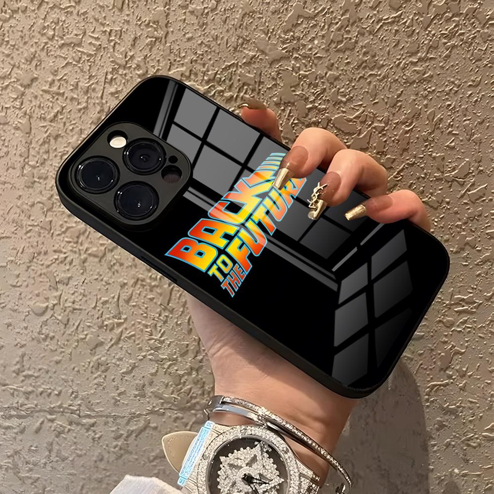 Чехол для телефона «Назад в будущее» для iPhone 15 Pro Max 14 Pro 12 16 11 13 Mini X XR XS 8 7 Plus SE Закаленное стекло Задняя крышка