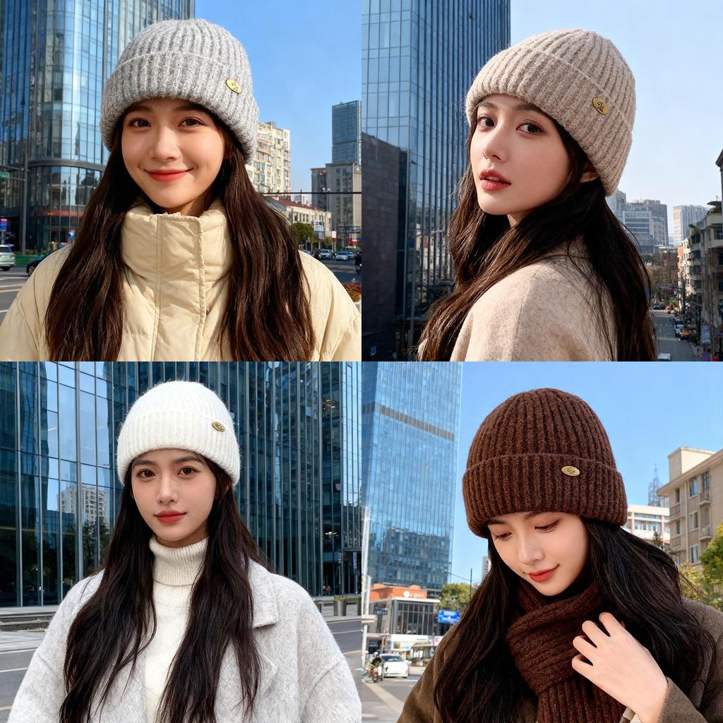 Acrylic Knit Beanie For Men Women Fall Winter Cozy Cold Weather Headwear