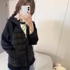 Женская короткая стеганая одежда на пуху и хлопке Новая зимняя свободная маленькая тонкая хлопковая стеганая куртка куртка в рубчик