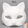 5Pcs Blank Surface DIY Full Face Masks White Paintable Craft Masks Paper Mache Masks  for Cosplay
