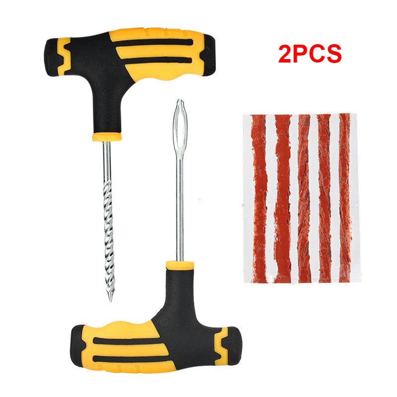 Новый комплект для ремонта автомобильных шин Инструменты для устранения проколов Аварийная ситуация при проколе шин для универсальных полосок для шин Набор инструментов для ремонта клея для перемешивания