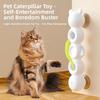 Rechargeable Intelligent Interactive Cat Toy Suction Cup Caterpillar Kitten Toys  Pet Supplies