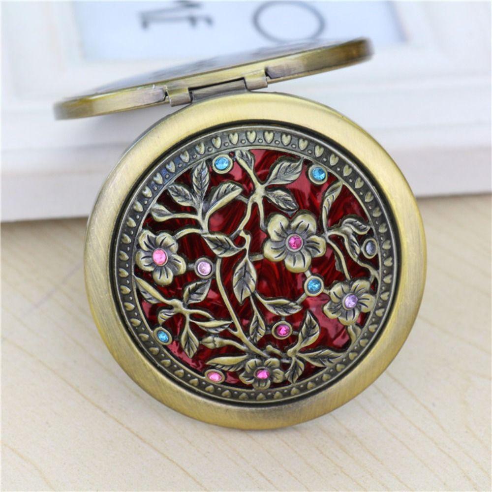 Folding Folding Pocket Mirror Double-sided Round Makeup Mirror Office