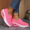 Модная весенняя белая повседневная обувь, спортивная обувь на платформе с воздушной подушкой, женские дышащие кроссовки на толстой подошве, вязаные слипоны для ходьбы
