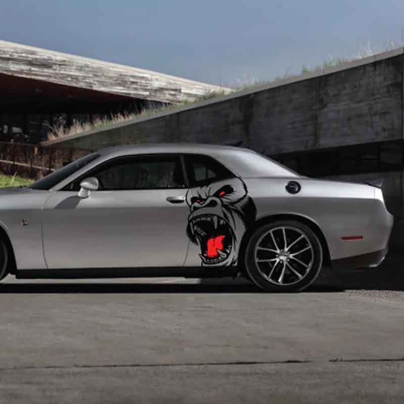 Горилла Кинг-Конг дизайн наклейки для автомобиля внедорожник большая боковая винтажная гранж капот дверь автомобиля кровать пикап грузовик виниловая графика