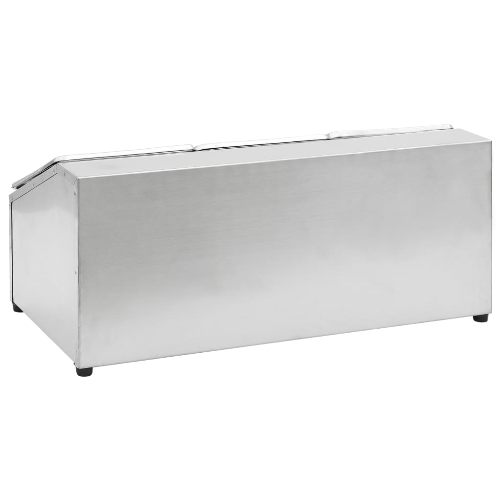 Gastronorm Stand with 3 GN 1 6 Containers Stainless Steel