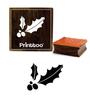 Printtoo Diary Card Christmas Holly Berries With Leaf Design Wooden Rubber Stamp-2 x 2