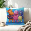 Cartoon TThe Backyardigans Decorative Polyester Throw Pillow Cover Square Suitable for Home Office Coffee Shop Decor