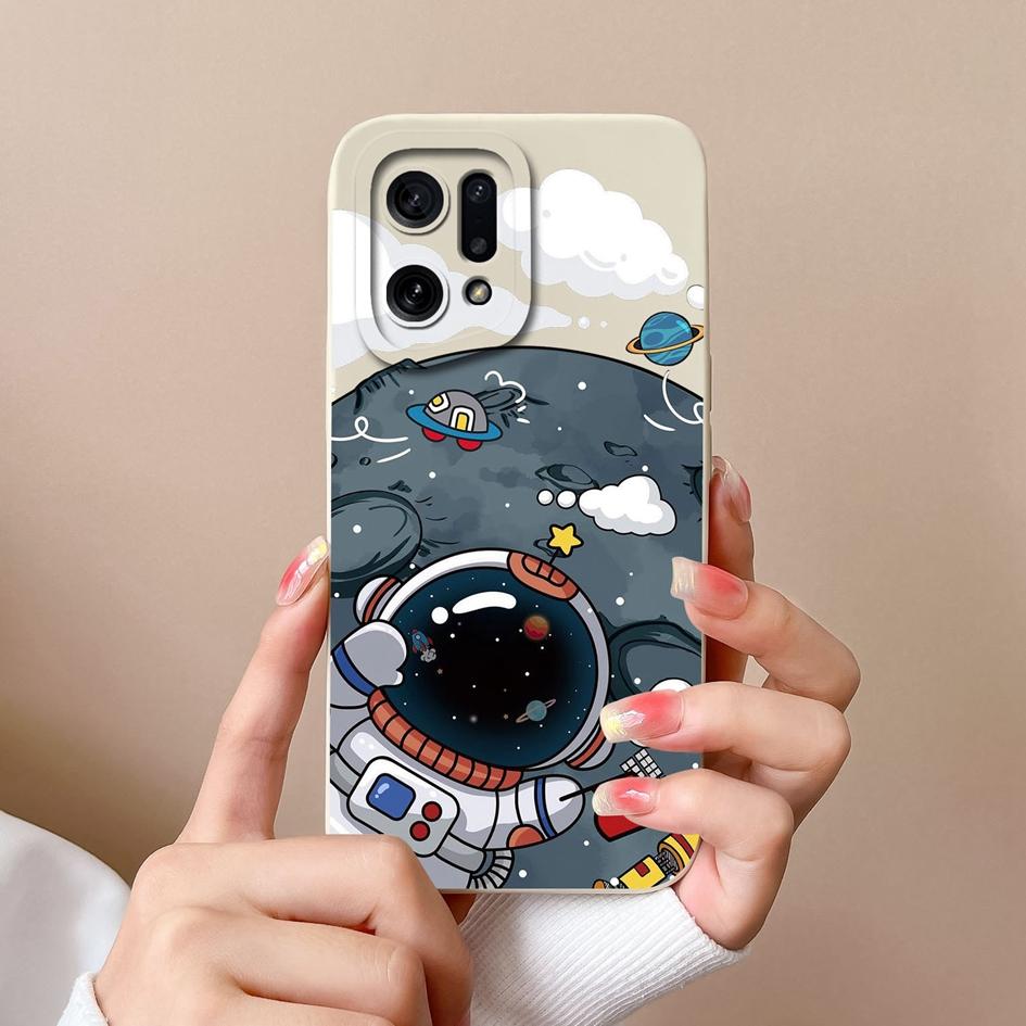 Чехол для телефона для OPPO K10 Pro K3 K5 K7 K9X Narzo 50A Neo 9 Prime, милый модный чехол-космонавт, жидкий матовый противоударный мягкий силикон для бампера OPPO