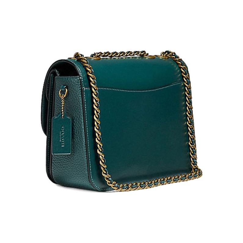 Coach Madison 23 Flap Chain Leather Crossbody Shoulder Bag Women Bags Dark-Green C0799-B4FOR