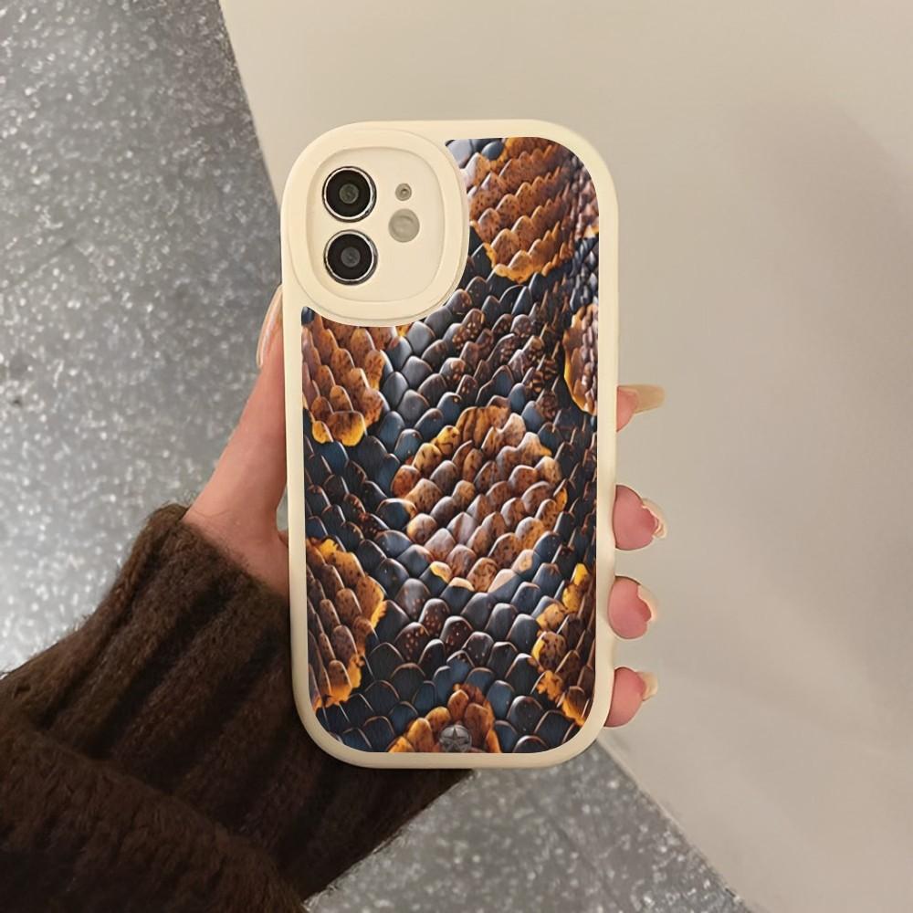 Чехол для телефона под змеиную кожу, жесткая кожа, для iPhone 16 15 14 13 12 Mini 11 14 Pro Max Xs X Xr 7 8 Plus Fundas