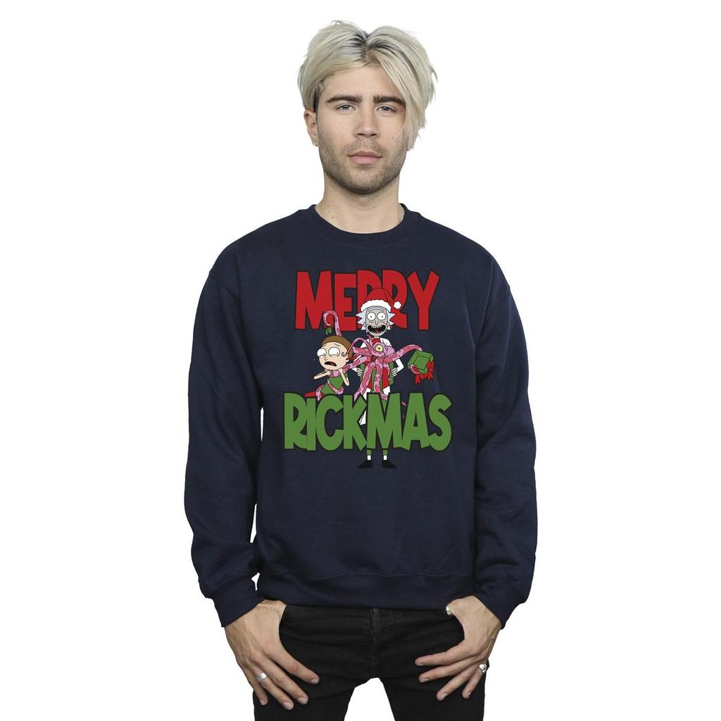 Rick And Morty Mens Merry Rickmas Sweatshirt