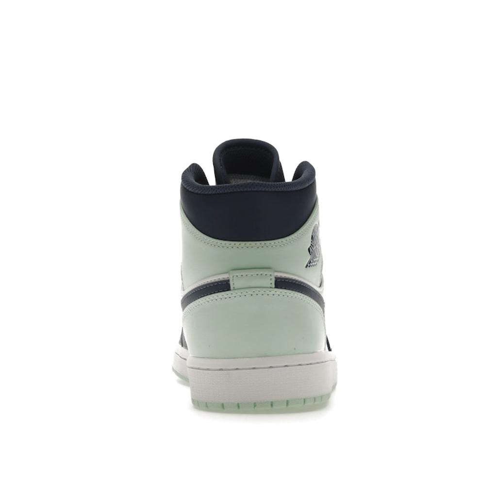 Мужские кроссовки Air Jordan 1 Mid Blue Mint Mystic-Navy Mint-Foam White 554724-413