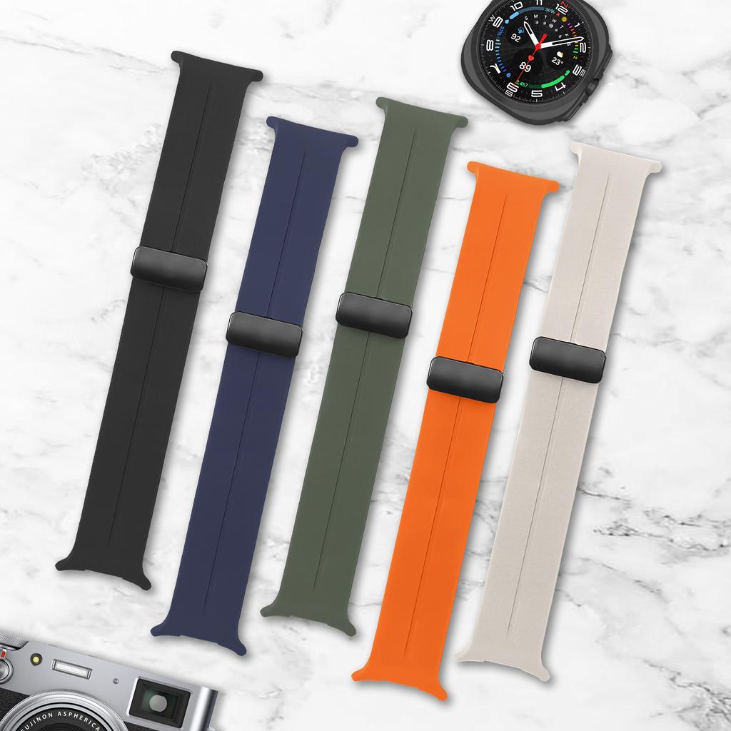 Ремешки Для Samsung Galaxy watch Ultra 47мм умные часы Аксессуары Силиконовый Магнитный Браслет correa galaxy watch 7 ultra Ремешок