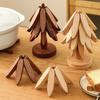 Foldable Christmas Tree Coaster Anti Scald Insulation Pads Tree Design Stand  Holiday Gifts