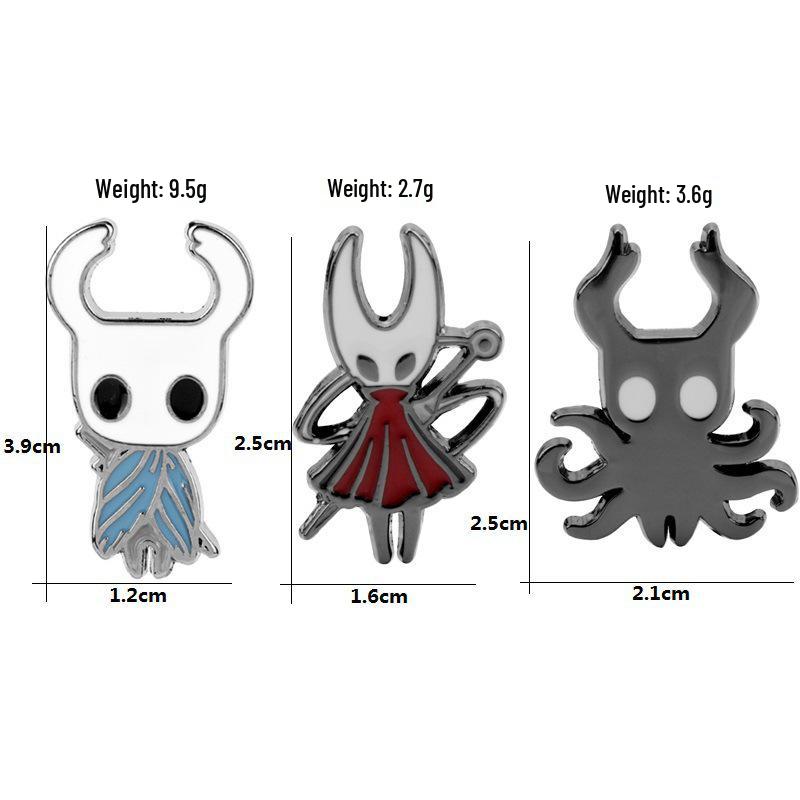 Hollow Knight Протагонист Гвоздь Брелок Ожерелье и Металлическая Брошь Набор