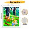 Disney oil painting Snow White dwarfs forest scene art handmade diy painting home decoration gift