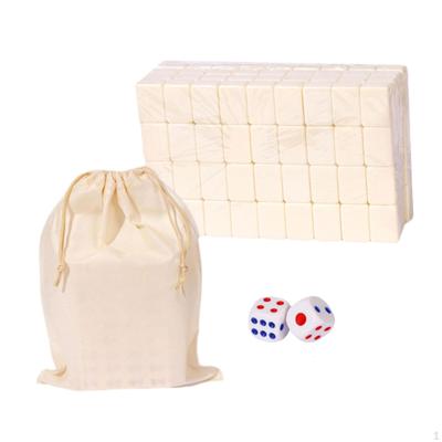 Дорожный набор маджонга, китайская игрушка с 144 плитками, аксессуары для развлечений в помещении, игральные кости