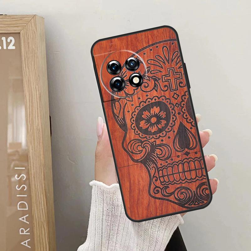 Чехол с рисунком из натурального бамбука и дерева для OnePlus 11 12 9 10 Pro 9R 10R 10T 12R OnePlus Nord N30 N20 N10 CE 4 2 3 Lite