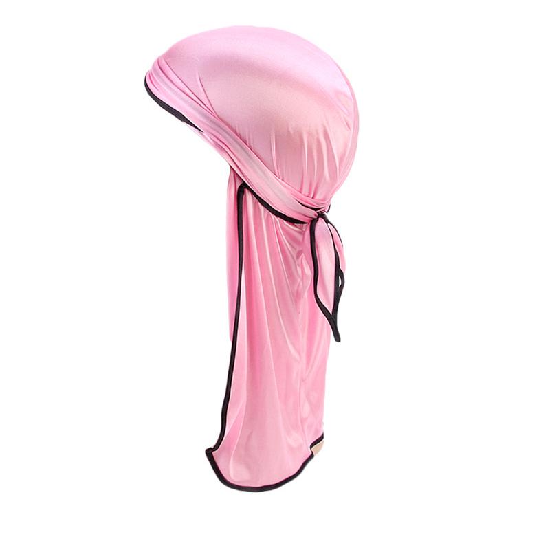 1PC Satin Breathable Fashion Pirate Hat Sun Protection Long Tail Hair Accessories Silky Headwrap Bandana Cap Biker Turban