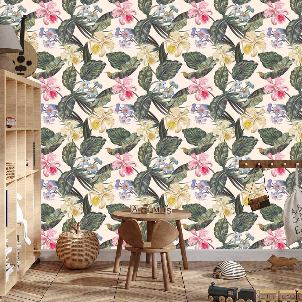 Colorful Flowers Wallpaper for Living Room and Bedroom 50x1000