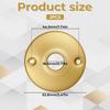 2 Pack Door Knob Cover Plate, Door Lock Replacement Parts, Round Gold Doors Lock Plate, Polished Brass Vintage Backplates Replacement for Interior