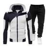 Mens Sport Tracksuit Long Sleeve Hooded Top Pants Casual Athletic Set Winter