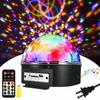 SOLMORE Stage Lighting, 9-Color LED, Rotating Crystal Ball, Voice Control, MP3 Playback, Remote Control, AC 110V-240V, for Stage/Disco/Party/KTV/Karao