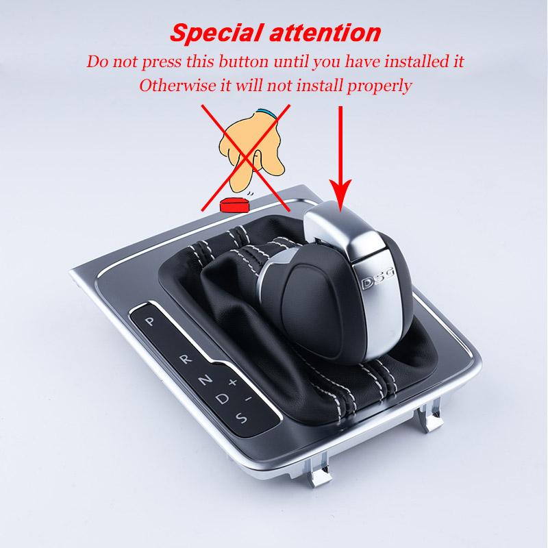 1 шт., головка шестерни DSG, ручка переключения передач DSG, крышка рычага, красные линии и белые линии, пылезащитный чехол для VW Passat B7 CC 3AD 713