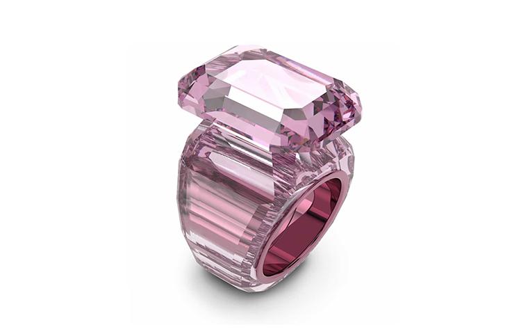 Swarovski Прозрачные металлические кольца Женские Розовые 5607361
