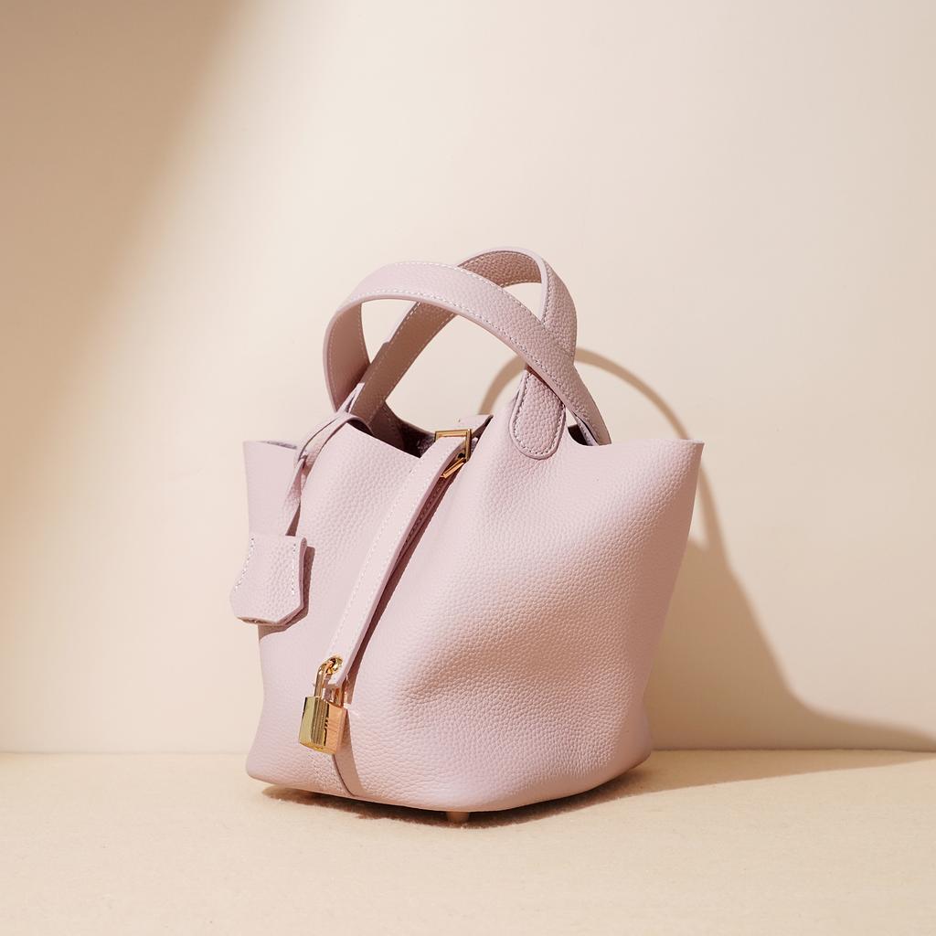 Сумка-корзина из кожи с верхним слоем, женская, нишевый дизайн, высококачественная текстура, большая вместимость, сумка-ведро