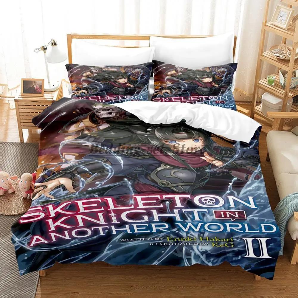 Комплект постельного белья Skeleton Knight Single Twin Full Queen King Size Комплект постельного белья Aldult Kid Bedroom Duvetcover Sets Anime Bed Sheet Set