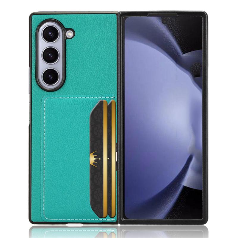 Для Samsung Galaxy Z Fold 6 чехол вставка карты мягкий кожаный устойчивый к царапинам чехол для телефона Galaxy Z Fold 5 4 3 5G складной чехол