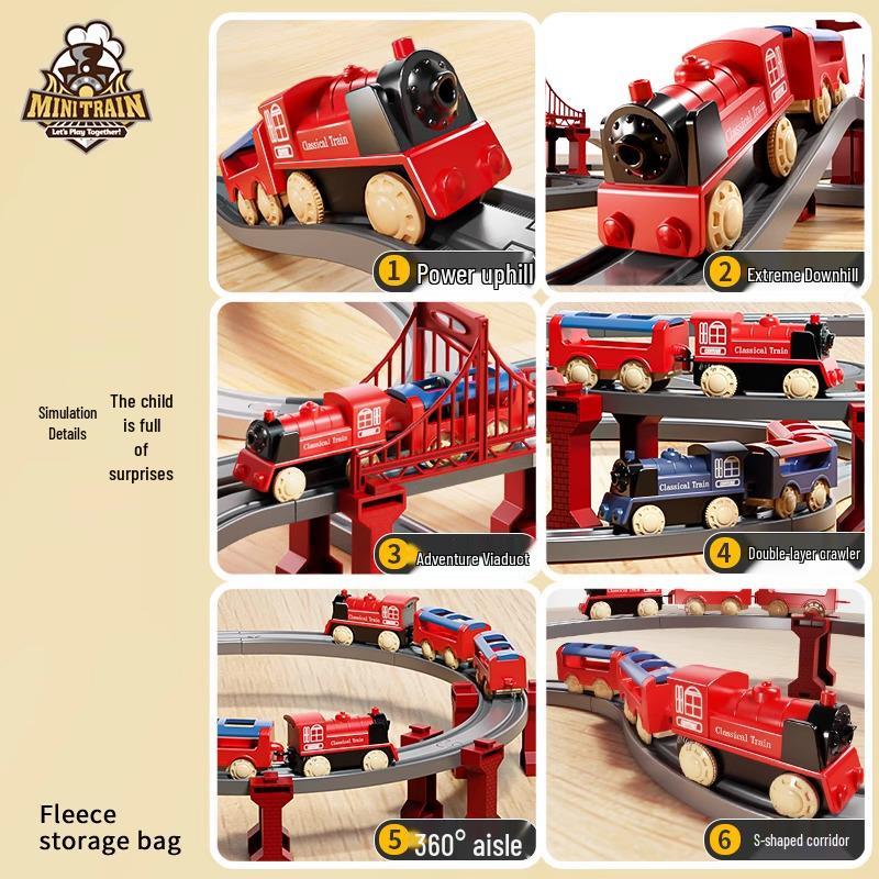 Набор электрического высокоскоростного поезда для детей – Развивающая игрушка с моделью железной дороги, Идеальный подарок на день рождения.